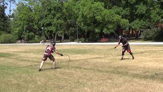 Whip Sparring 2  10 June 2018 Sopot  Poland  bullwhip 8ft [upl. by Ayotel]