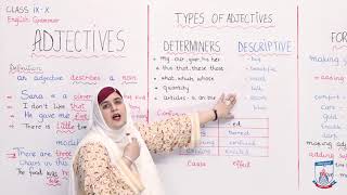 Class 9 amp 10  English Grammar  Lecture 8  ADJECTIVES  Allied School [upl. by Airpac]