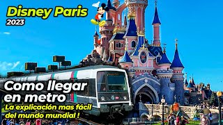 llegar a disney paris en tren  transporte publico hacia el parque disneyland [upl. by Adekahs]