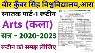 Vksu Part1 Exam Routine Session20202023 BA Arts Routine समझें Step By Step [upl. by Clarisa]