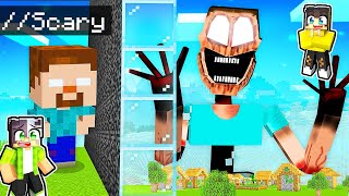 10 SANİYE VS 1 SAAT YAPI KAPIŞMASINDA KORKU KOMUDU İLE TROLLEDİM 😱  Minecraft [upl. by Norrad]