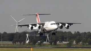 Cityjet Avro RJ85 EIRJS landing at Amsterdam HD [upl. by Annauj]