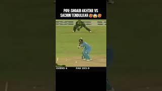 Shoaib Akhtar Vs Tendulkar 🥵😱🥶cricket cricketshorts shorts [upl. by Arvie]