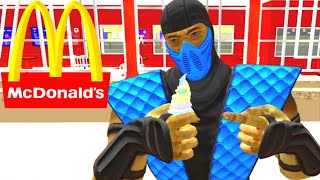 SubZero Gets Ice Cream From Mcdonalds VRChat Mortal Kombat PARODY [upl. by Clo]