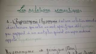 les relations sémantiques lexicologie S3 👍partie 2 [upl. by Humfrid]