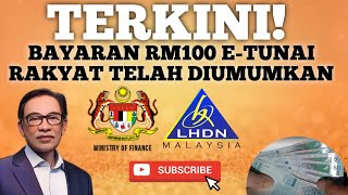 SAHIH TERKINI TARIKH PENEBUSAN EWALLET RM100 DIUMUMKAN [upl. by Ratep427]