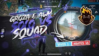 SOLO COM GROZA E AWM CONTRA SQUAD BLACKN444 FREE FIRE [upl. by Udele]