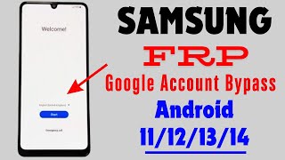 Samsung FRP Bypass 2024🔥Android 11121314  New Method  Frp Lock Unlock All Samsung Frp Bypass [upl. by Karilla515]