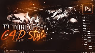 Tutorial GFX Anime  C4D Style  Photoshop [upl. by Artied]