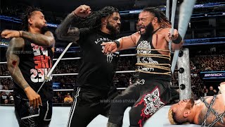 WWE 11 October 2024 Roman Reigns and Jimmy Uso brutally Destroy Jacob Fatu and Solo Sikoa Highlights [upl. by Ahtelat]