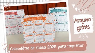 CALENDÁRIO DE MESA 2025 PARA IMPRIMIR  YOU MIMOS  DIY PASSO A PASSO [upl. by Itsrik437]