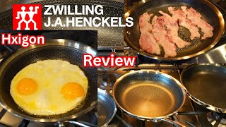 Henckels HXagon hybrid non stick pans from Costco Hexclad cookware performance for 13 cost [upl. by Ardnnek]