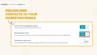 How to resubscribe contacts to your marketing emails in HubSpot [upl. by Samp]