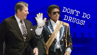 President Reagan enlists Michael Jackson to help fight drug and alcohol abuse [upl. by Annalee605]