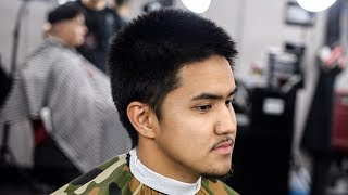 FRESHEST BARBER TUTORIAL BALD MID FADE [upl. by Ruenhcs]