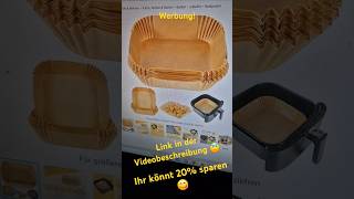 Backpapier für Heißluftfritteusenn amazon angebote sparen Backpapier Heißluftfritteuse günstig [upl. by Siuqaj481]