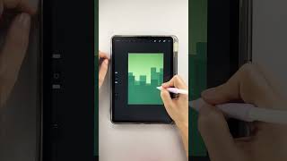 How to Draw Cityscapes in Procreate procreatetutorials procreatetrick procreatedrawings [upl. by Ilana]