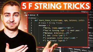 5 Useful f String Tricks  For Python [upl. by Ansaev]