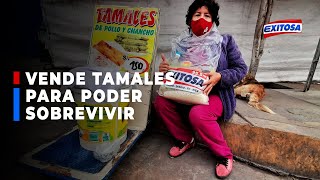 🔴🔵Mujer continúa vendiendo tamales en calles de El Agustino para poder sobrevivir a la cuarentena [upl. by Einobe]