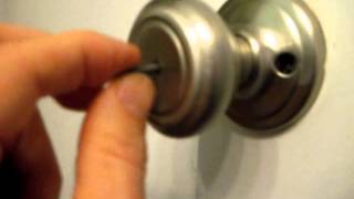 Easy Unlock Your Bathroom or Bedroom Door in Seconds diy [upl. by Latsyrhk]