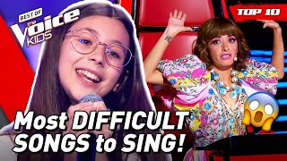 The HARDEST SONGS to sing in The Voice Kids 😵  Top 10 [upl. by Ennasor]