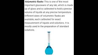 VOLUMETRIC FLASKS AND ITS USE viral chemistry lab labinstruments uses jhwconcepts [upl. by Bertila]