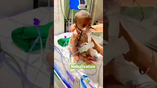 Nebulization of baby nebulizer medical paediatric [upl. by Salangia]