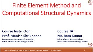 Week 5 Interpolating polynomial for three  four and six nodes 2D elements  FEM and CSD  NPTEL [upl. by Bradleigh247]