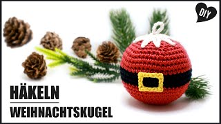 Weihnachtskugel häkeln  Christbaumkugel XMAS Häkelanleitung  DIY by Pfirsichteufel [upl. by Merfe]