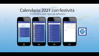 Calendario 2021 con festività [upl. by Noir850]