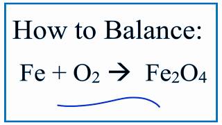 Balance Fe  O2  Fe2O4 Iron and Oxygen yields Iron II Oxide [upl. by Ennaylloh]