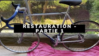 Restauration d’un vieux vélo 🚲  Partie 1  comment enlever la rouille du cadre [upl. by Nichole]