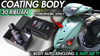 REVIEW NANO CERAMIC COATING 30 RIBUAN  MOTOR AUTO KINCLONG  MRFIX PREMIUM COATING 9H [upl. by Dukie]