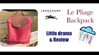 Longchamp Le Pliage Backpack  Disaster Buy  Review [upl. by Neelyahs]