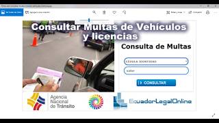 MULTAS CONSULTAR MULTAS DE VEHICULOS Y LICENCIAS COMISION DE TRANSITO [upl. by Honeywell313]