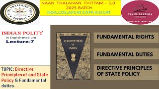 DPSP amp Fundamental DutiesLecture7 Indian Polity for competitive exams upsc csecdscapfndaafcat [upl. by Anina]