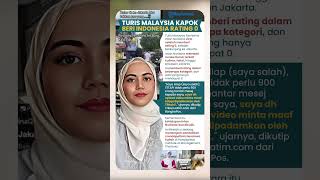 Intan Nurliana quotDIGORENGquot NETIZEN Buntut Beri Rating 0 Indonesia Sang Turis Malaysia Ngaku Meradang [upl. by Buffo]