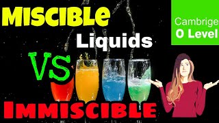 O Level Chemistry  Miscible Liquids vs Immiscible Liquids EXPLAINED  by Mohammad Usman [upl. by Bixby60]