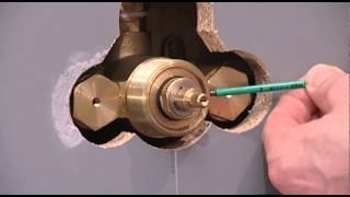 Concealed shower valve  Thermostatic cartridge brass maintenance replacement and calibration [upl. by Teresina]