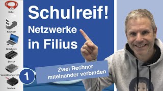 Netzwerke mit Filius – Teil 1 Zwei Rechner miteinander verbinden [upl. by Einafets]