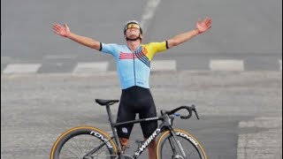 Highlights prova in linea ciclismo Olimpiadi Parigi 2024  vince Remco Evenepoel [upl. by Bushweller]