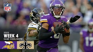 Minnesota Vikings vs New Orleans Saints  Week 4 2022 Game Highlights [upl. by Hamforrd]