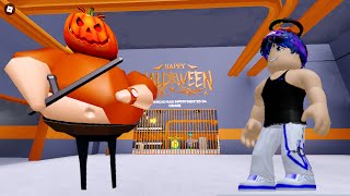 CORRIDA NA PRISÃO DE BARRY DOCES OU TRAVESSURAS OBBY DE HALLOWEEN [upl. by Janerich]