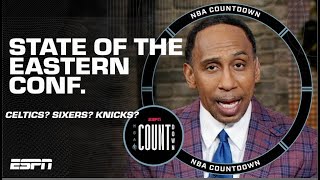 Celtics vs Knicks Stephen A is nearly JUMPING OUT OF HIS SEAT  NBA Countdown [upl. by Noelyn]