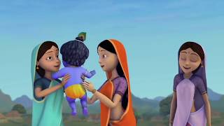 Little Krishna  Damodar Lila  Little Krishna Cartoon  Hindi  Puu Zan [upl. by Aiyram967]