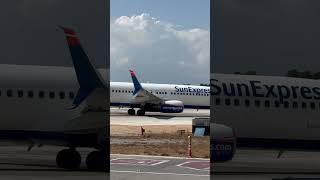 Sunexpress Boing 737800 plane aviation flight sunexpress türkei aerial antalya airplane [upl. by Vidovic]