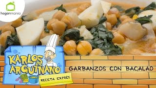 Receta de Garbanzos con bacalao por Karlos Arguiñano [upl. by Cobbie]