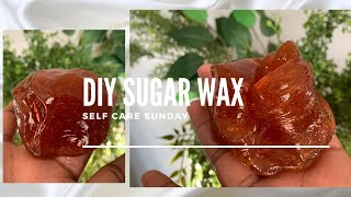 HOW TO DIY SUGAR WAX RECIPE FOR BEGINNERS 🍯  MORE OF AALIYAH [upl. by Lairret]