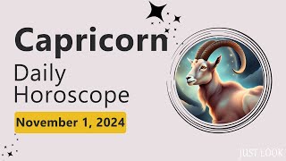 Capricorn Daily Horoscope Today November 1 2024 [upl. by Sarah]