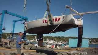 Vee Jay J80 1122 Mast and Boat Haul 2014 [upl. by Edge]